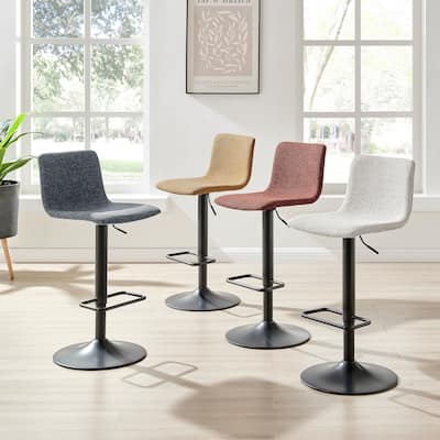 NPD Furniture Bruce Chenille Gaslift Bar Stool (Set of 2)