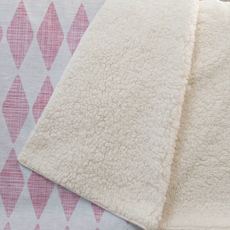 Premium Machine Washable Modern Argyle Sherpa Throw Blanket