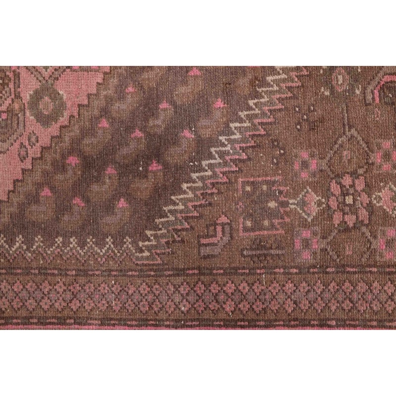 ECARPETGALLERY Hand-knotted Antalya Vintage Brown Wool Rug - 4'2 x 7'1