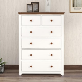 Rustic Wooden Chest Storage Cabinet With 6 Drawers - Bed Bath & Beyond ...