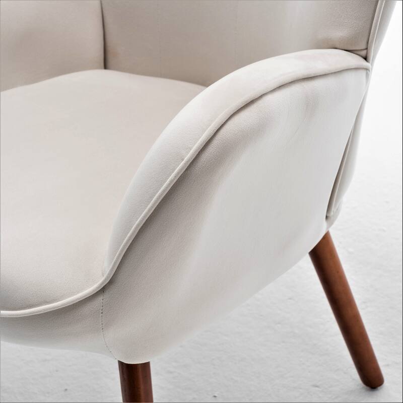 Kreedence 26.38" W Microfiber Flared Arm Accent Chair