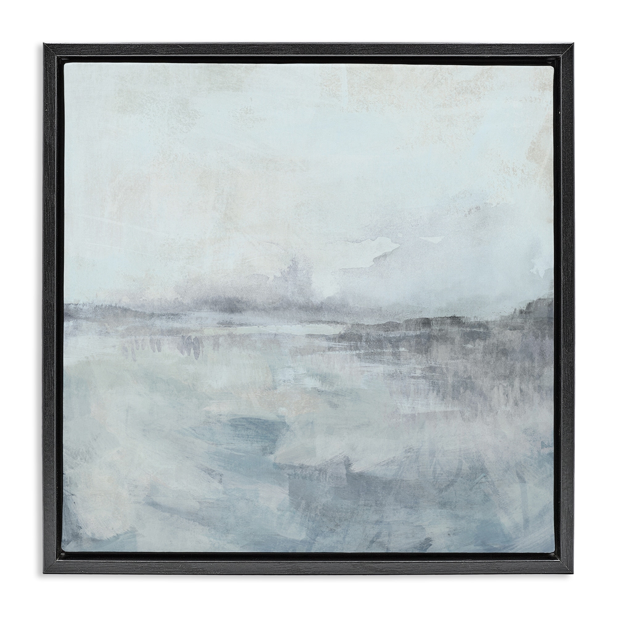 Stupell Mist Horizon Abstract Framed Floater Canvas Wall Art Design By June Erica Vess