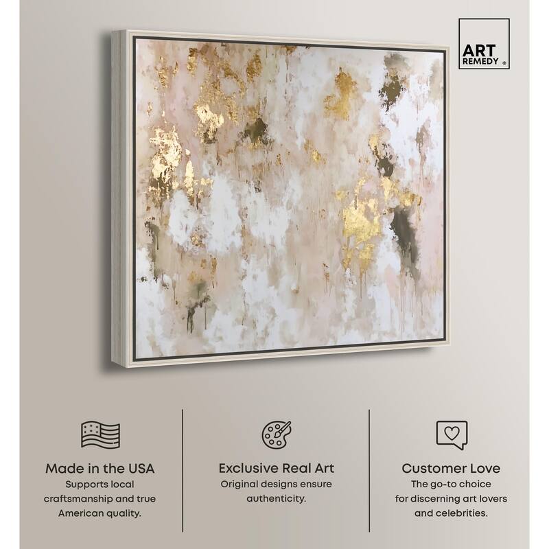 Golden Glimmer Gesture II Canvas by Art Remedy