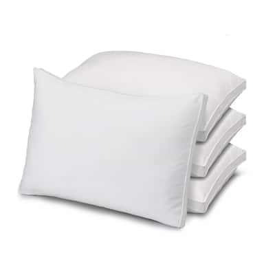 Gusseted Firm Plush Down Alternative Side/Back Sleeper Pillow, Set of 4
