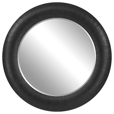 Uttermost Stockade Dark Round Mirror - 55.875" dia