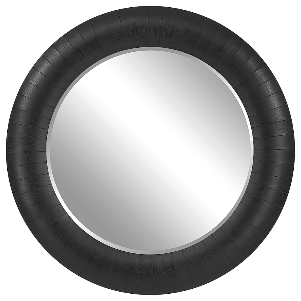 Uttermost Stockade Dark Round Mirror - 55.875" dia