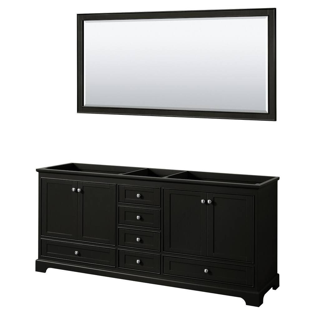 Wyndham Collection Deborah 79" Free Standing Double Wood Vanity