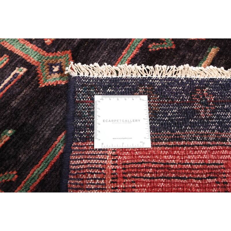 ECARPETGALLERY Hand-knotted Konya Anatolian Dark Navy Wool Rug - 4'10 x 13'3