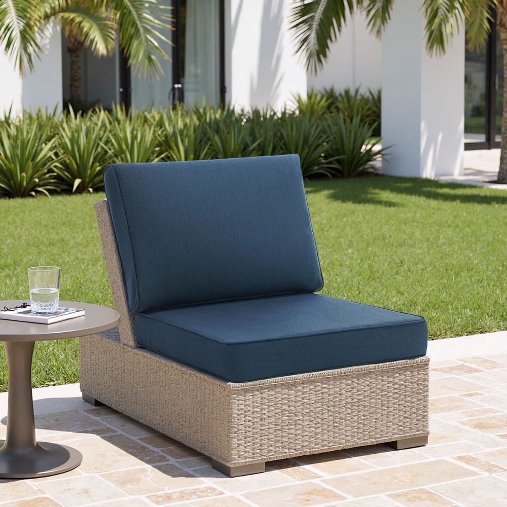 Sunbrella 24"x23"x5" Thick Cushion Outdoor Deep Seat/Back Cushion