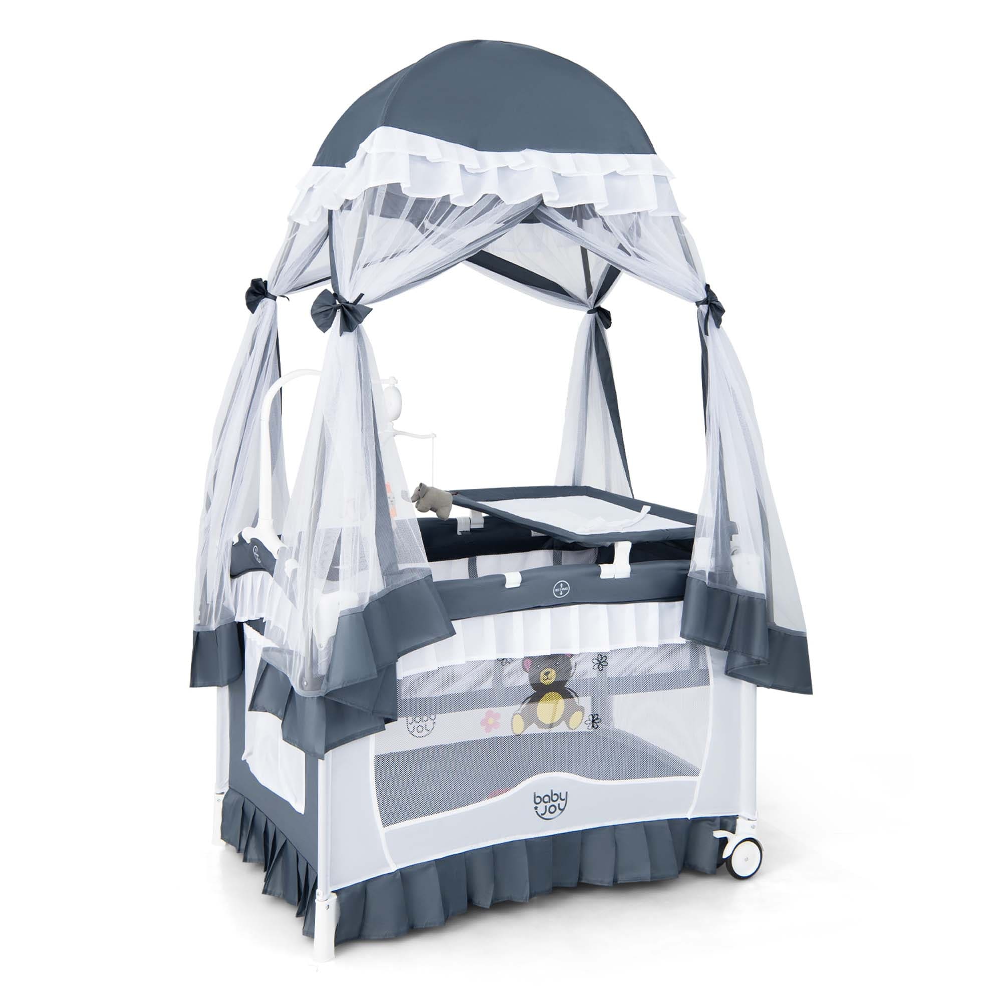 Babyjoy Baby Playard Crib Bed 4 in 1 Portable with Changing Table