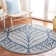 preview thumbnail 22 of 137, SAFAVIEH Handmade Capri Ilianka Wool Rug 3' Round - Grey/Ivory - Round