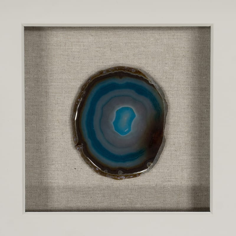 HUJI Blue Agate Slice Shadow Box Wall Décor Set