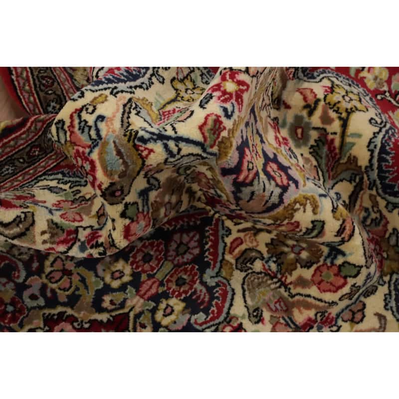 Hand Knotted Oriental 100% Wool Carpet Traditional Floral Beige & Ivories Qum Area Rug - 5' 10'' X 3' 9''