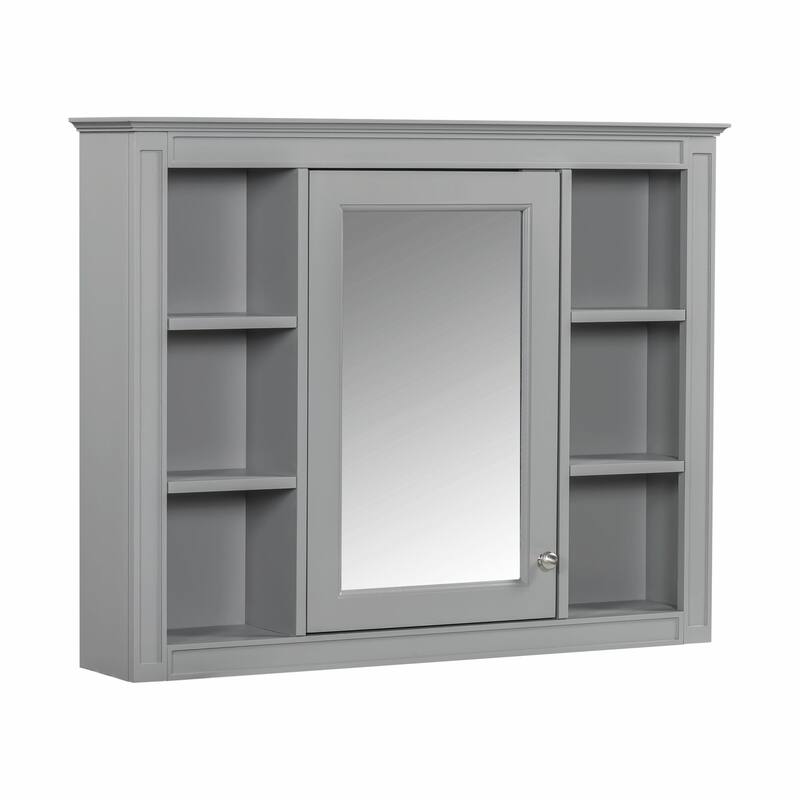 36'' Bathroom Vanity with Top Sink - Modern Storage Cabinet with Mirror