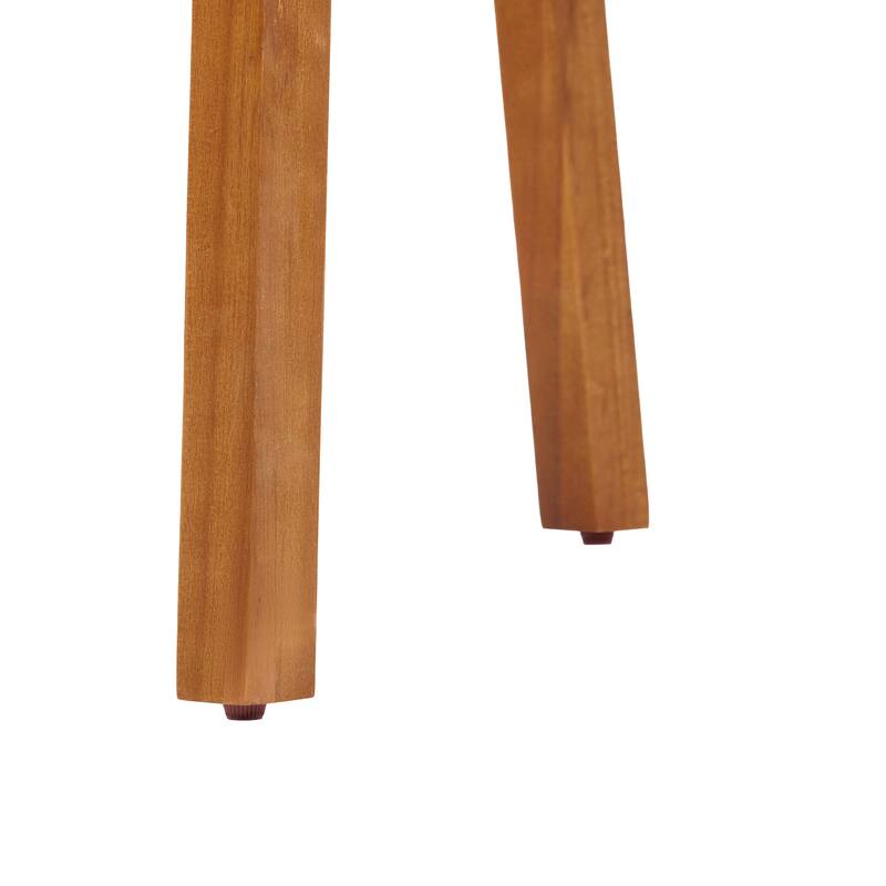 Christopher Knight Home - Solvanta Modern Solid Wood Outdoor 5-Piece Bar Height Dining Set with Rope Woven Bar Stools