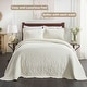 preview thumbnail 23 of 54, Superior Aspen Jacquard Floral Scalloped Edges Cotton Blend Bedspread Set