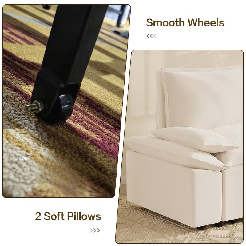 Multi-Functional 63.8" Queen Pull Out Sofa Bed with Side Storage and Wheels - 3-in-1 Convertible Sleeper Sofa