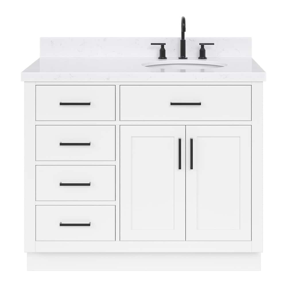 Ariel T042SRCQOVO Hepburn 43" Free Standing Single Basin Vanity Set