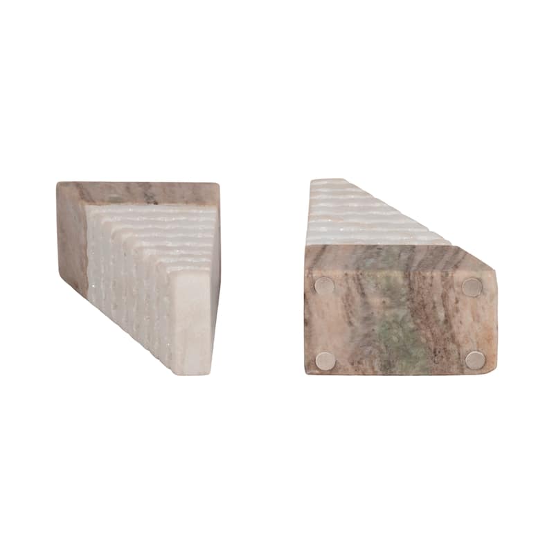 Sagebrook Home Stone Marble Bookends Stone Marble
