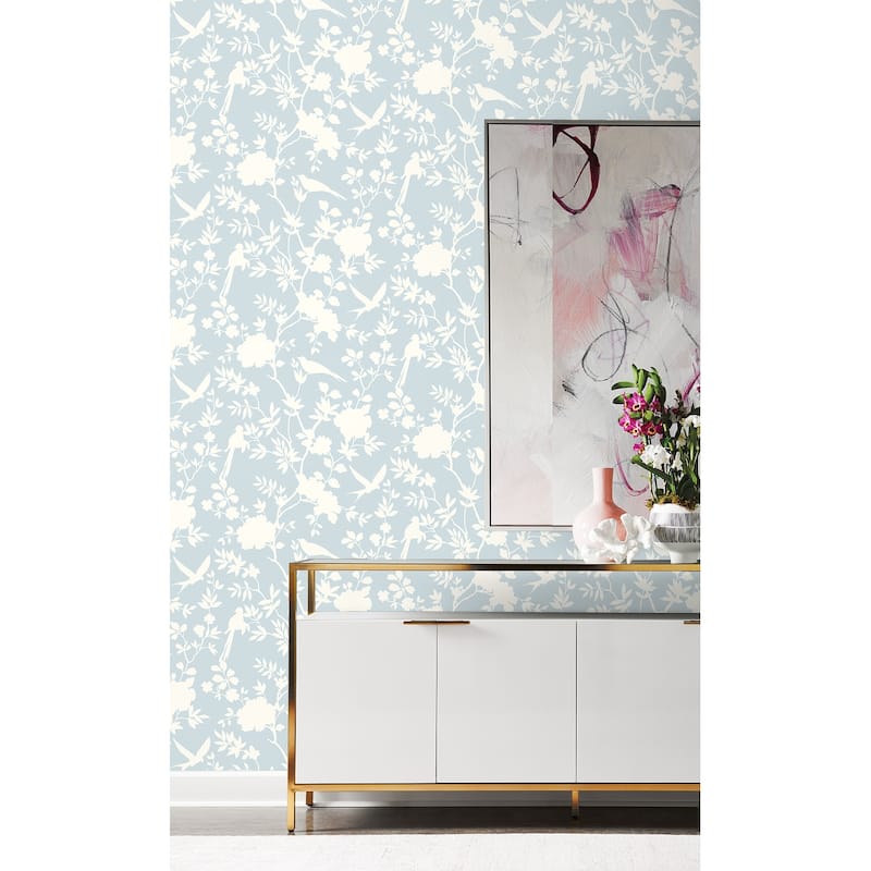 Luxe Haven Mono Toile Peel and Stick Wallpaper
