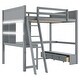 preview thumbnail 21 of 33, Full Size Loft Bed with L-shaped Multi-storage Desk, LED light & USB Charging Station, Wooden Loft Bed Storage Bench w/2 Drawers
