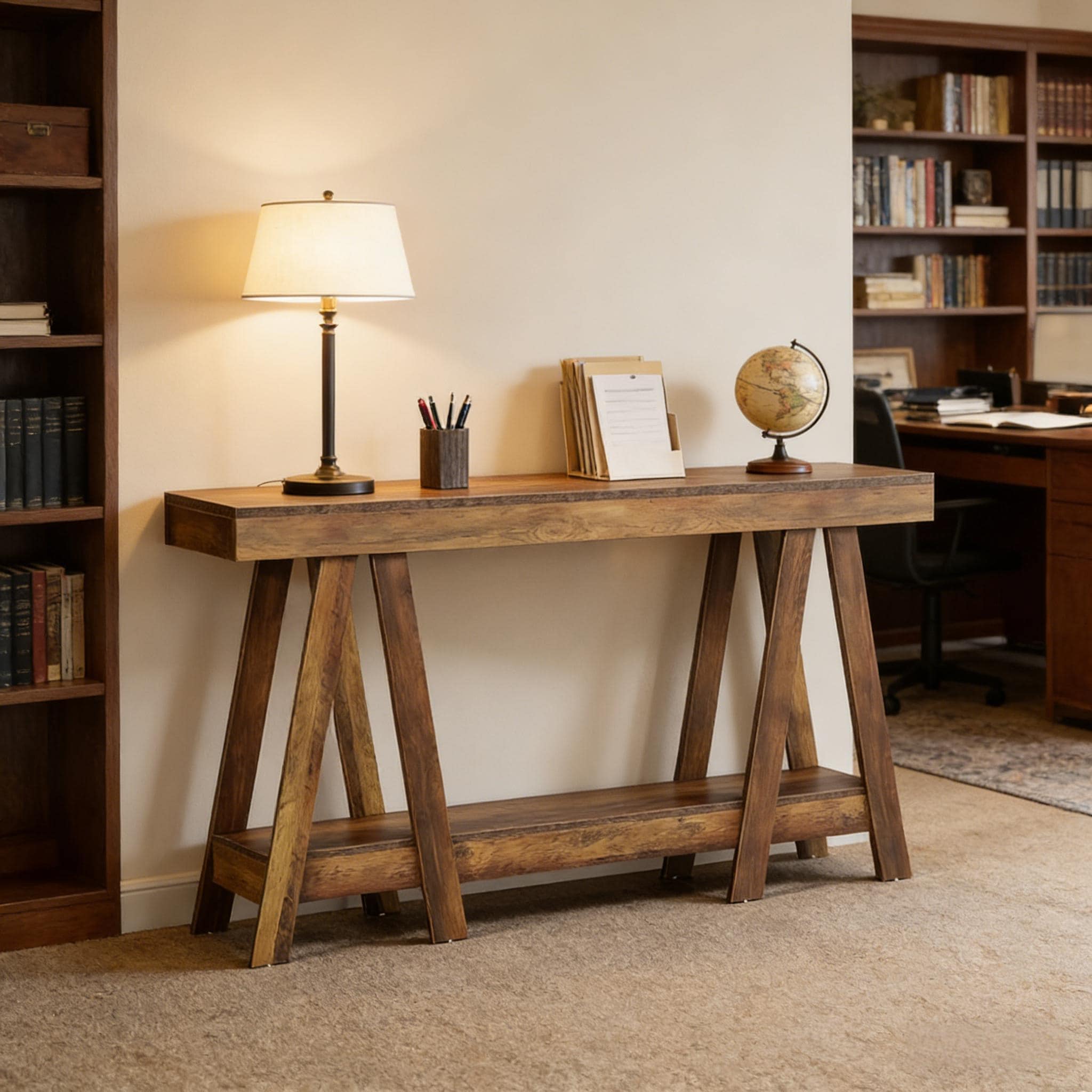 2-Tier Functional Hall Console Table
