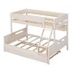 preview thumbnail 10 of 18, Wood Twin over Full Bunk Bed with Storage Shelves and Twin Size Trundle