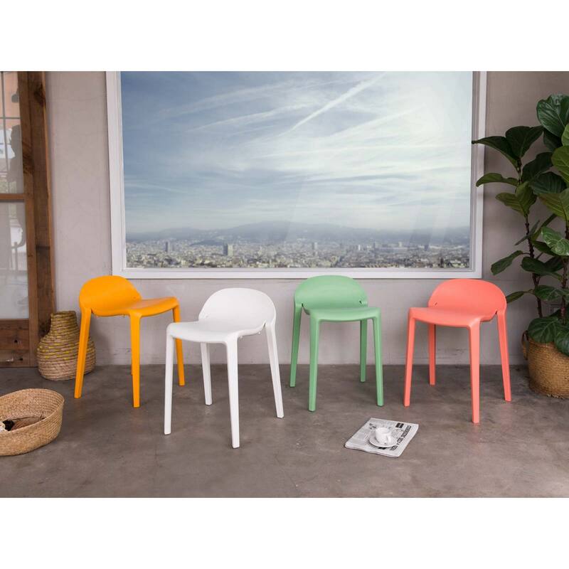 Lagoon Joyous Resin Stackable Short Stool, Set of 2