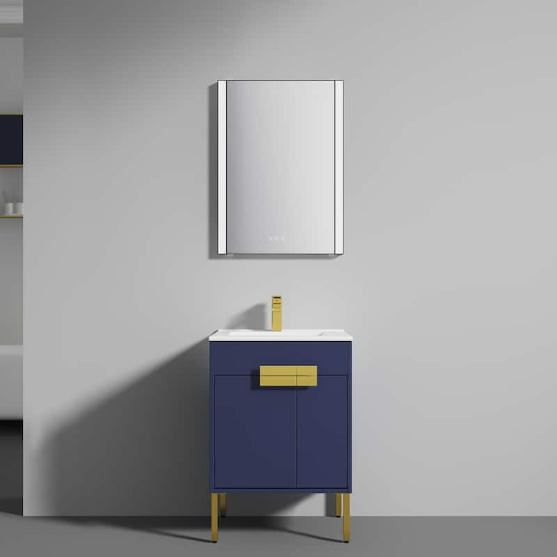 Blossom Bari 24" Freestanding Wood Bathroom Vanity Cabinet with Sink