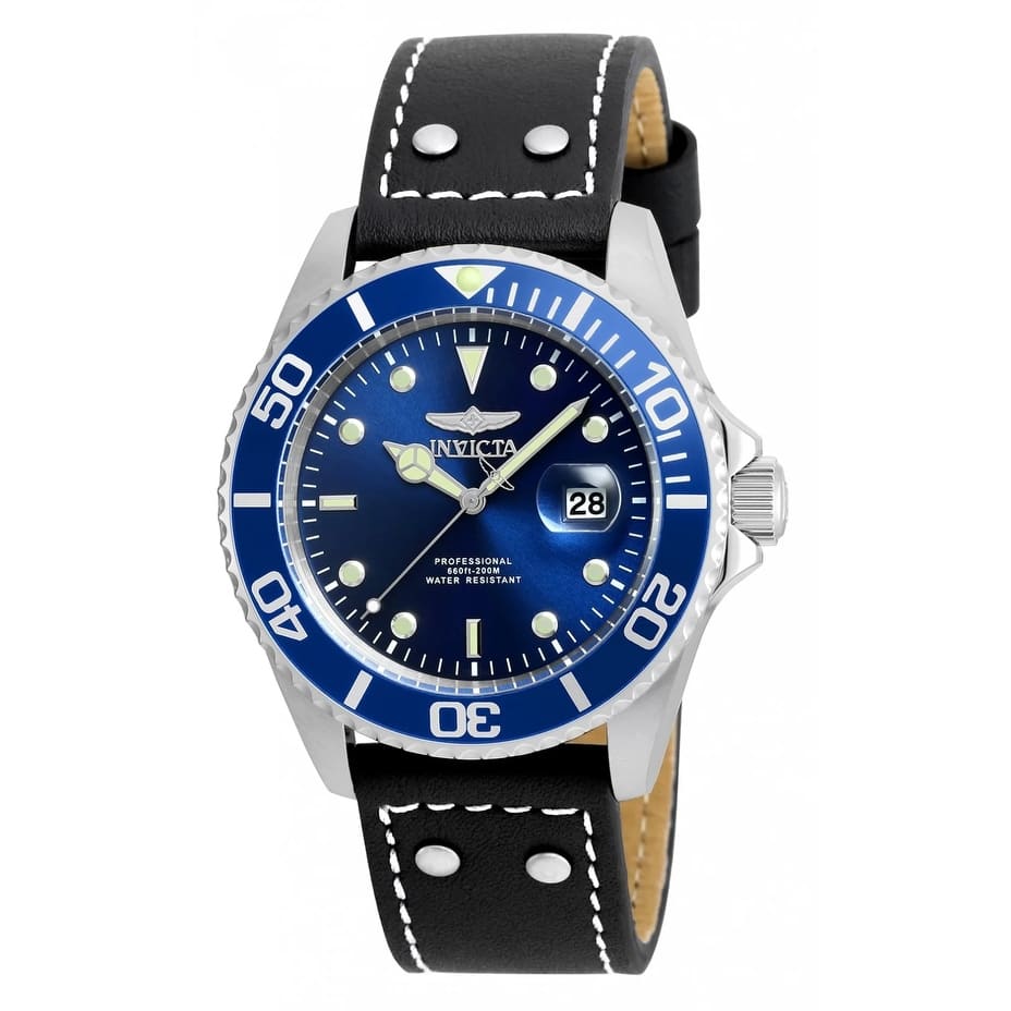 Invicta Men's 22068 Pro Diver Quartz 3 Hand Blue Dial Watch