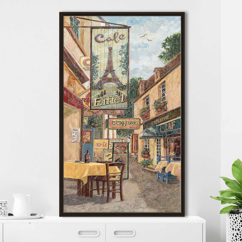 "Shopping in Paris I" Print on Floating Canvas