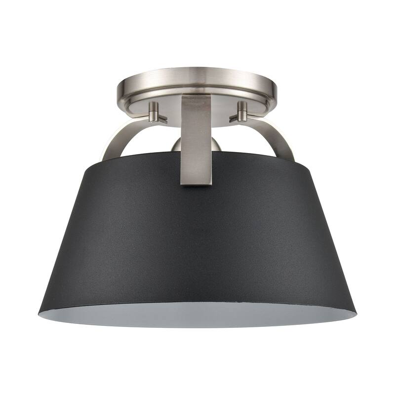Elk Home Jepson 9.5'' Wide 1-Light Semi Flush Mount - Matte Black