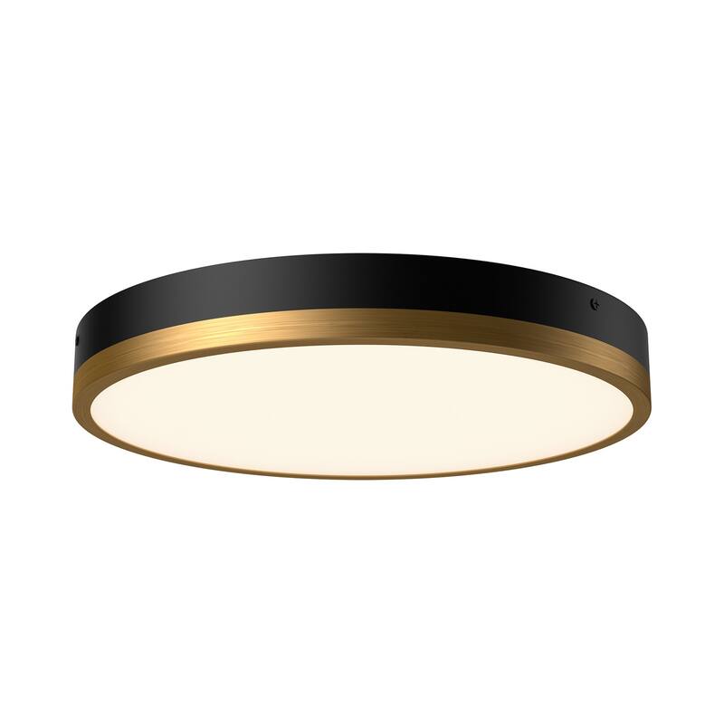 Alora Lighting FM554215-5CCT Adelaide 15" Wide Switchable White LED - Aged Gold / Matte Black