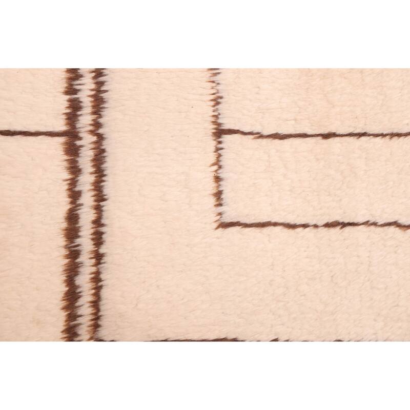 ECARPETGALLERY Hand-knotted Pak Finest Marrakesh Cream Wool Rug - 6'9 x 9'8