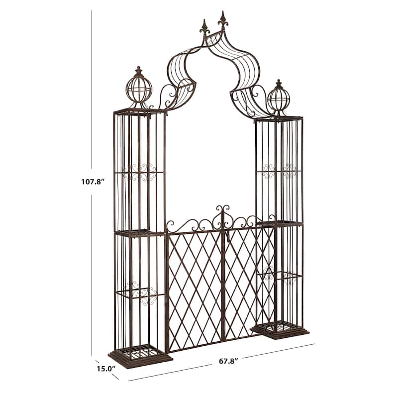 SAFAVIEH Sky Victorian Iron Outdoor Garden Arch Arbor