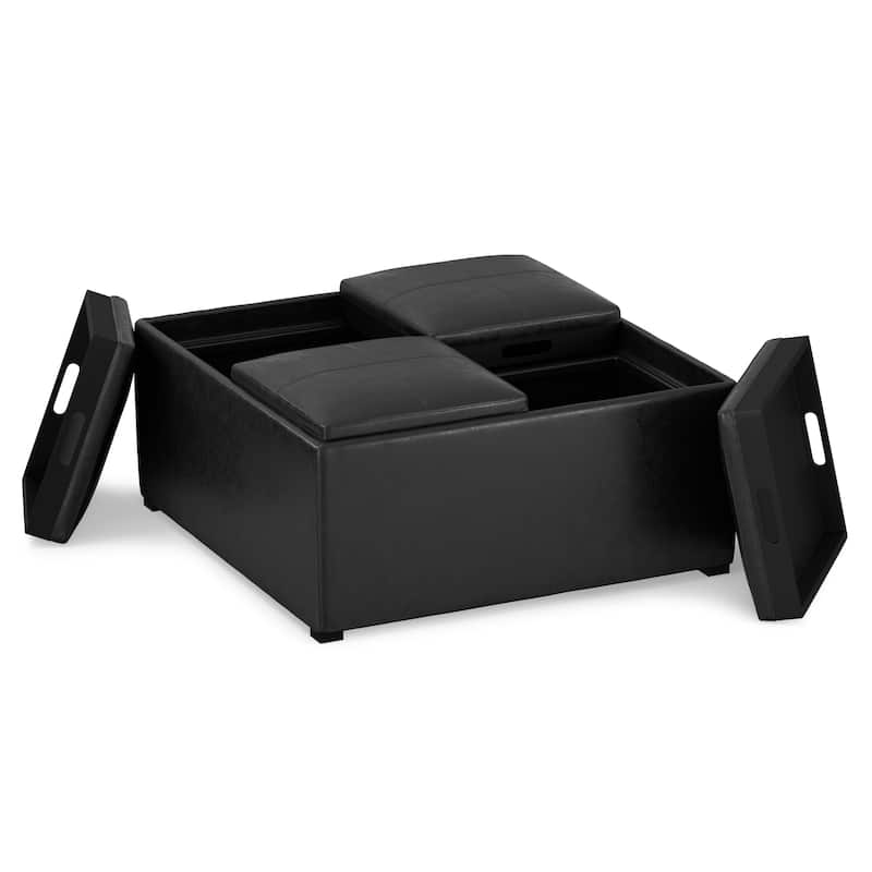WYNDENHALL Franklin Wide Contemporary Table Ottoman