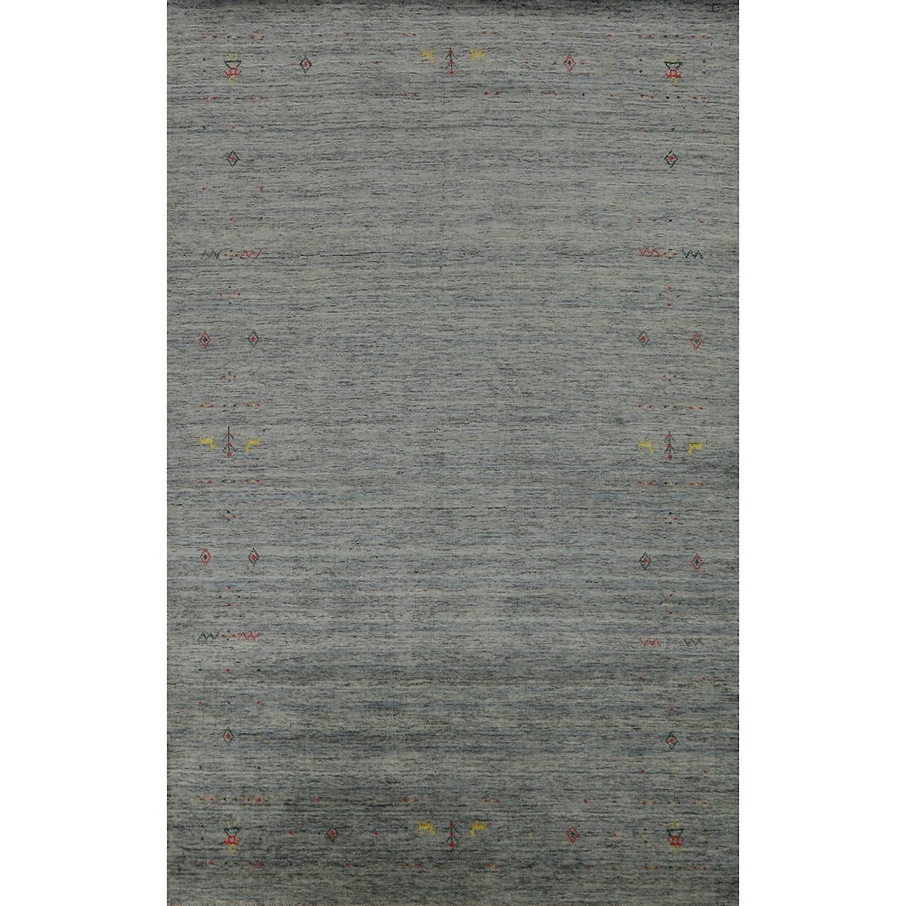 Hand Knotted Oriental 100% Wool Carpet Tribal Tribal Multi-Colored Gabbeh Area Rug - 7' 11'' X 5' 3''