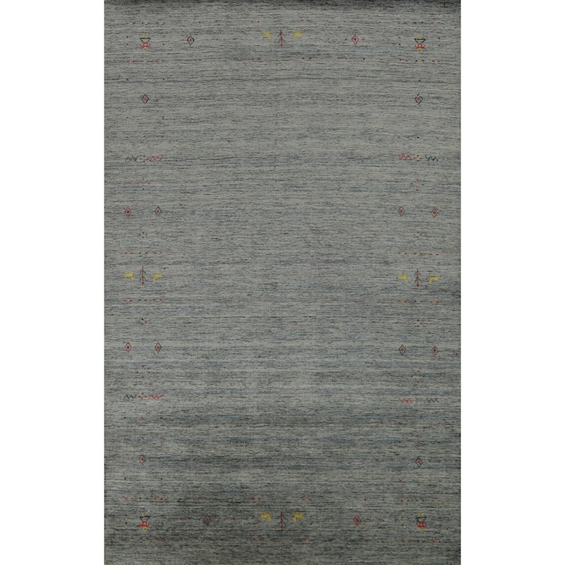 Hand Knotted Oriental 100% Wool Carpet Tribal Tribal Multi-Colored Gabbeh Area Rug - 7' 11'' X 5' 3''