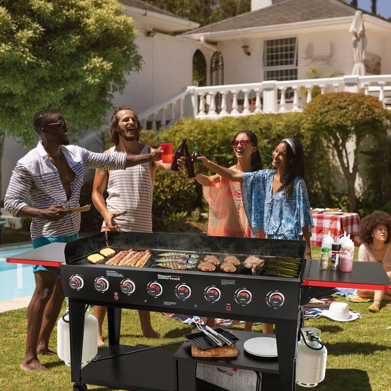 Royal Gourmet 8B Gas Grill, Independently Controlled Dual Systems