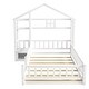 preview thumbnail 25 of 25, Twin Size House-Style Headboard Floor Bed with Fence Guardrails without cushion