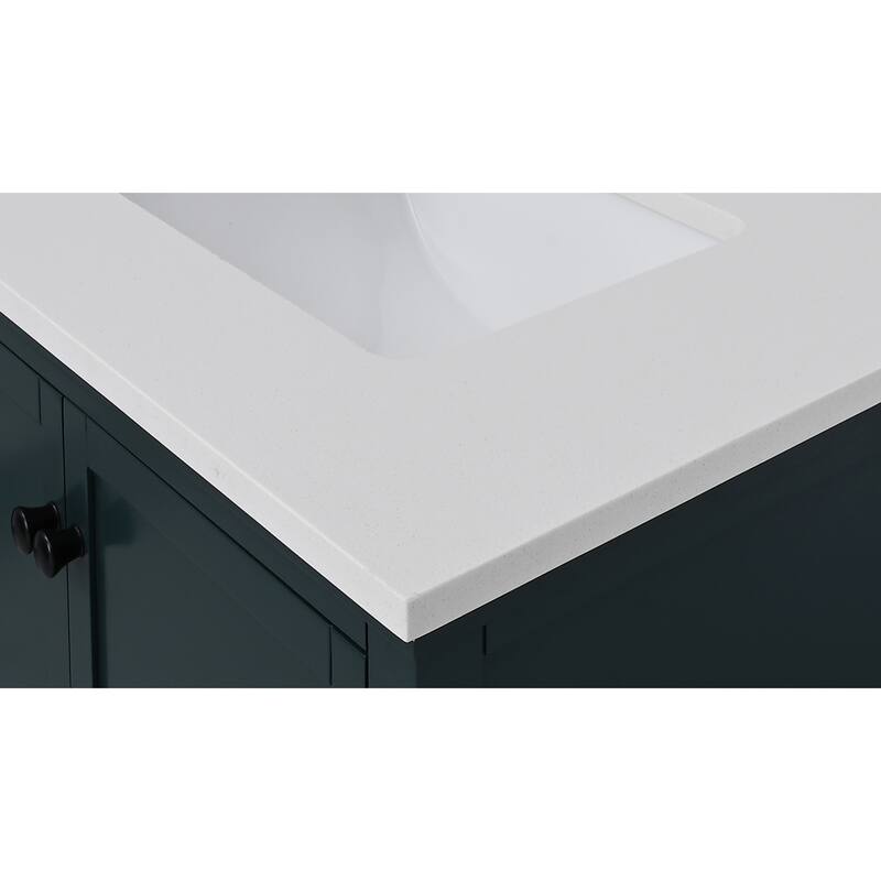 Avanity Quartz Vanity Top with Rectangular Undermount Sinks