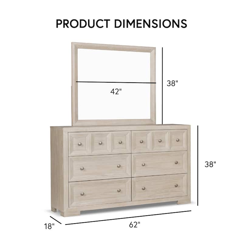 Furniture of America Durem II Modern 4-Piece Solid Wood Panel Bedroom Set with Oversized Nightstand
