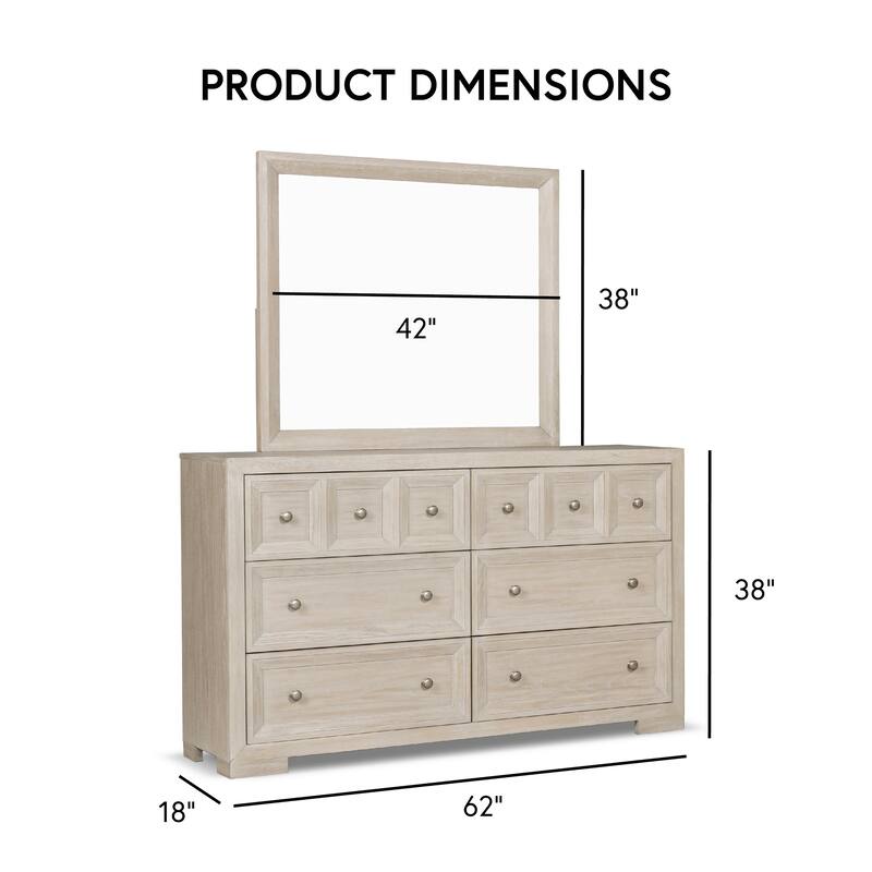 Furniture of America Durem Modern Classic 5-Piece Solid Wood Panel Bedroom Set with 2-Drawer Oversized Nightstand