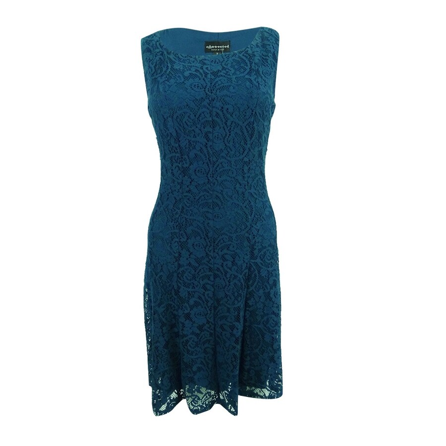 dark teal lace dress