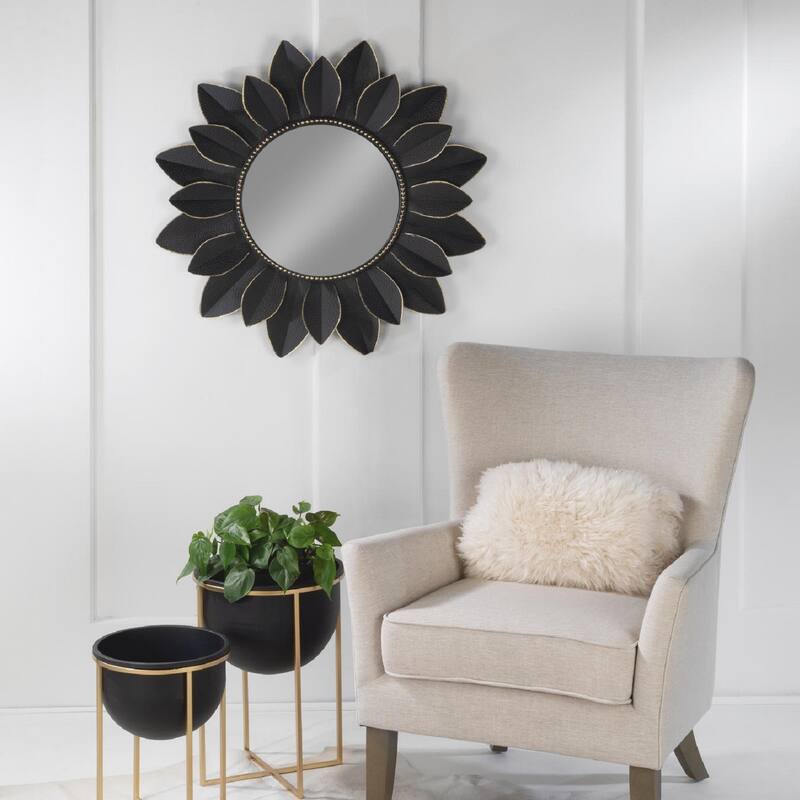 Metal Starburst Wall Accent Mirror