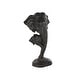 preview thumbnail 3 of 6, Black Polystone Mom and Baby Elephant Decorative Sculpture