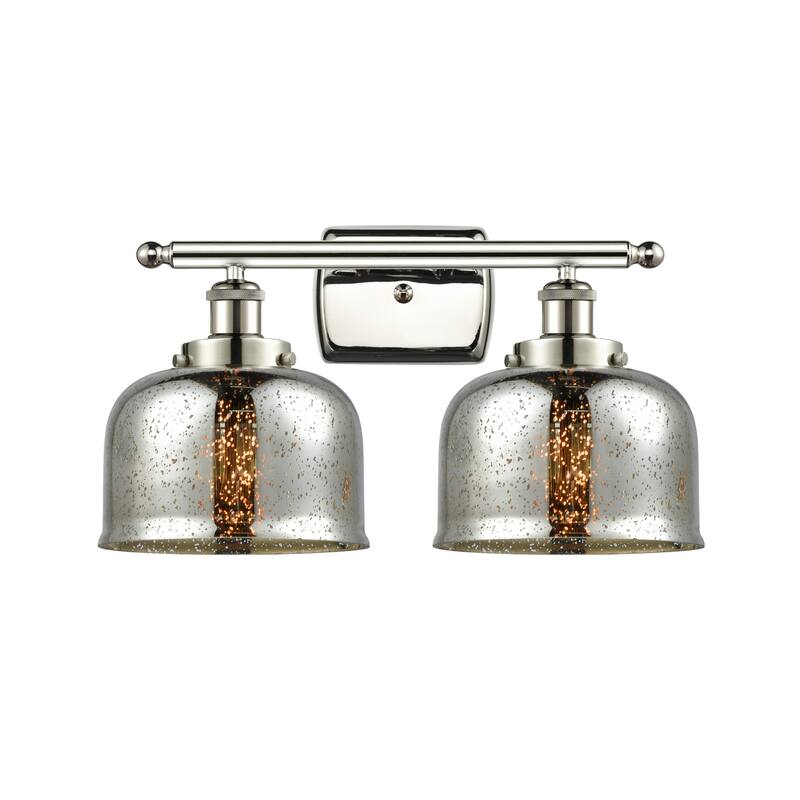 Innovations Lighting 916-2W-13-18 Bell Vanity Bell 2 Light 18" Wide - Polished Nickel / Silver Plated Mercury
