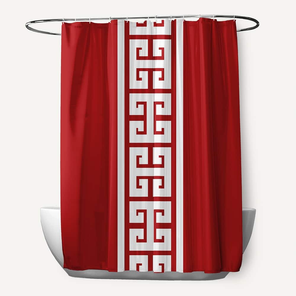 Key Stripedd Print 71x74-inch Shower Curtain