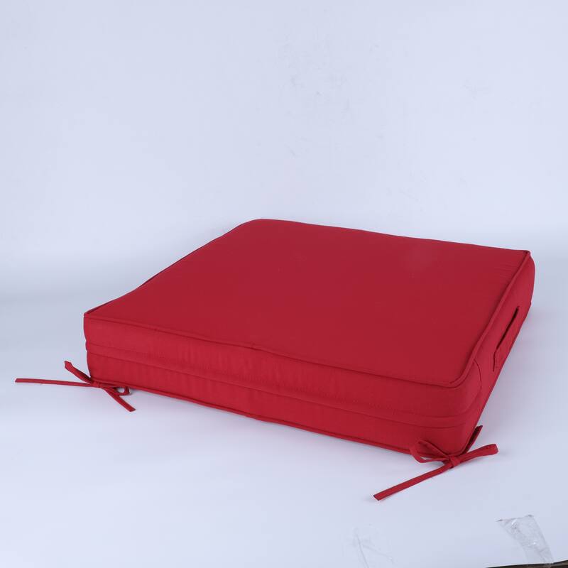 2 Pieces Waterproof Polyester Patio Seat and Back Cushions 24x24 Deep Comfort for Outdoor Seating