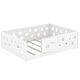 preview thumbnail 31 of 94, White Bed Frame Montessori Bed Twin Size Toddler Floor Bed with Guardrails and Door for Children Boys Girls Kids Playroom